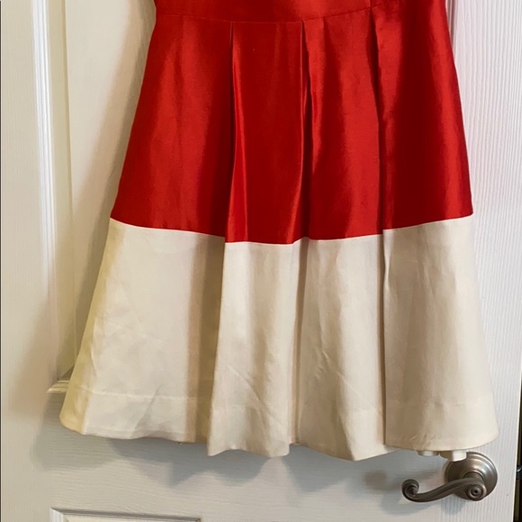Cream and orange red Kate Spade Dress - Picture 3 of 5